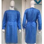 CE Certified AAMI SMS Waterproof Isolation Gown 120*140cm Breathable for Healthcare for sale