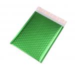 Quad Seal Light Green Metallic Bubble Mailers 265x360mm #I Plastic Shock Resistance for Promotion for sale