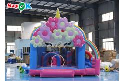 China Sayok Flower Theme Inflatable Bouncing Trampoline With Slide Inflatable Bounce House Bouncing Jumpers supplier