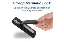 China Premium Leather Magnetic Wallet Phone Stand Adjustable Magsafe Card Holder supplier