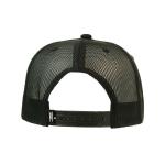 Adjustable Snapback Trucker Cap Mesh Hat Flat Bill Black  Cotton Twill Seam Tape