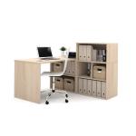 L Shape Home Office Desk Wooden MDF MFC Customized Color With Cabinet for sale
