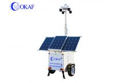 China PTZ Camera 9m Height Mobile Sentry Surveillance Trailers Solar IP65 supplier