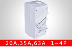 China IP66 Four Pole Triple Pole Weatherproof Isolator Switch / Outdoor Plug Socket supplier