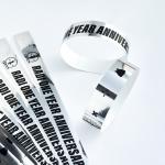 Holographic Wristbands with Custom Logo Text MOQ 100 PCS