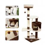 112cm Sisal Short Plush Climbing Cat Tree Tower