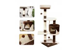 China 112cm Sisal Short Plush Climbing Cat Tree Tower supplier