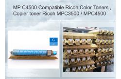 China Compatible Ricoh Cyan Printer Toner Cartridge For Use In Ricoh MPC3500 / MPC4500 supplier