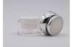 China 30g Acrylic Cosmetic Cream Containers , Plastic Cream Containers With UV Spraying ABS Cap supplier