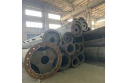 China Galvanized 15M Wind Power Pole Tower Wind Turbines Steel Transmission Pole supplier