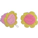 Sunflower PE Body Sponge Scrubber , Bubble Shower Mesh Pouf Sponge for sale