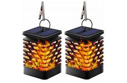 China 40LM Solar Powered Outdoor Hanging Lanterns 3500K Dancing Flame Solar Lights supplier