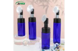 China 40ml Clear White Foam Pump Bottle Round Shape With Silicone Cleansing Brush supplier