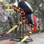 Botanical Garden Giant Animatronic Spider With Web Life Size Alive Sound