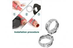 China Plumbing System Tumbled SUS304 Single Ear Stepless Hose Clamps supplier