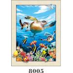 Stunning Sea World Animals Painting 5D Pictures / Lenticular Photo Printing for sale