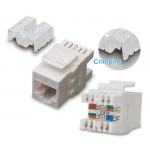 UTP CAT5E RJ45 180 Degree Keystone Jack For Network for sale