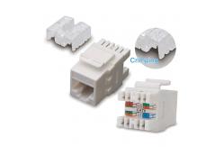 China UTP CAT5E RJ45 180 Degree Keystone Jack For Network supplier
