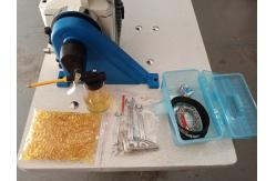 China 220v 50hz Semi Automatic Leather Edge Folding Machine With Gluing 1.1kw supplier