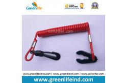 China Jetski Waverunner Lanyard Key Solid Red Coil Strap Tether supplier