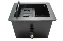 China Tabletop Multimedia Conference Table Connection Box Alloy Finishing Panel supplier