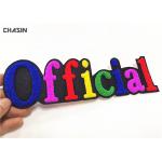 3D Towel Letter Iron On Chenille Embroidery Patches Heat Seal Backing for sale
