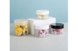 China Factory Plastic Matte Black Cosmetic Jar With Lids 50ml 100ml 150ml supplier