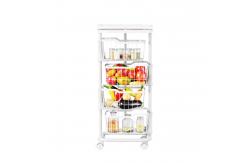 China Multifunctional Metal Storage Trolley , Kitchen Rotating Trolley Three Layer supplier