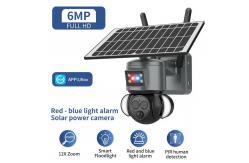 China IP66 12X Zoom Solar Battery Powered Floodlight PTZ Camera Bullet Security Wifi Camera supplier