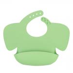 One Size Fits All Silicone Easy Clean Bibs With Catch All Pocket for sale