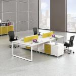 4 Staff Computer Workstation Table Cubicle Green With E1 MFC Board