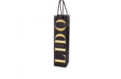 China Custom Personalised Wine Bottle Paper Bags Packaging With Design Printing supplier