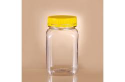 China BPA Free 320ml Plastic Food Jars Airless Square Honey Bottle With Lid supplier