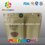 Recyclable 2oz Kraft Paper Doypack Stand Up Coffee Bags with Window