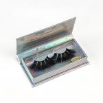 Paper Eyelash Packaging Boxes Holographic Lash Box With Logo Custom