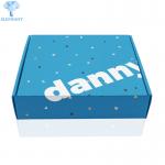 Ear Lock Blue Colored Corrugated Mailing Boxes 3 Ply 5 Ply for sale