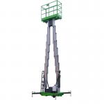 14 Meters 200kg Load Capacity Vertical Lifting Platform Double Mast Manual Pushing