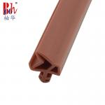 TPE Rubber Wooden Door Seal Strip Double Hole Irregular Shape With Folding Side for sale