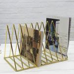 Triangle Metal Stainless Steel Houseware Desktop Bookshelf