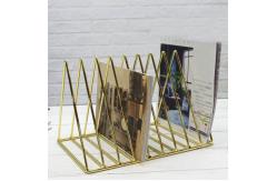 China Triangle Metal Stainless Steel Houseware Desktop Bookshelf supplier