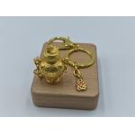 Exquisite Embossed Gold Plated Keyring