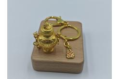 China Exquisite Embossed Gold Plated Keyring supplier