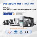 Box High Speed Automatic Folder Gluer Stitcher Machine for sale