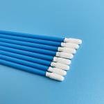 Microfiber Cleaning Polyester Swabs Round Head With PP Stick 100PCS for sale