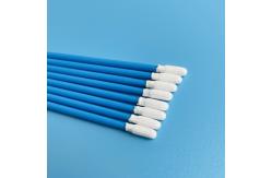 China Microfiber Cleaning Polyester Swabs Round Head With PP Stick 100PCS supplier