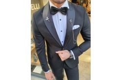 China Men'S Dark Custom Tuxedo Suit 46''-56'' Shawl Collar Tuxedo Waistcoat supplier