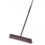 Steel Long Push Broom 60cm Deck Floor Scrub Brush With Rubber for sale