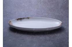 China Odorless Ceramic Dinner Plate Oval Fish Serving Plate supplier