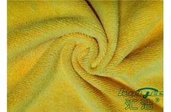 China Yellow Polyester Microfiber Fabricin Roll For Cleaning Product , Anti-Static supplier