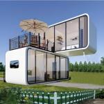 6m Apple Capsule House Cabin Container Galvanized Steel Structure for sale
